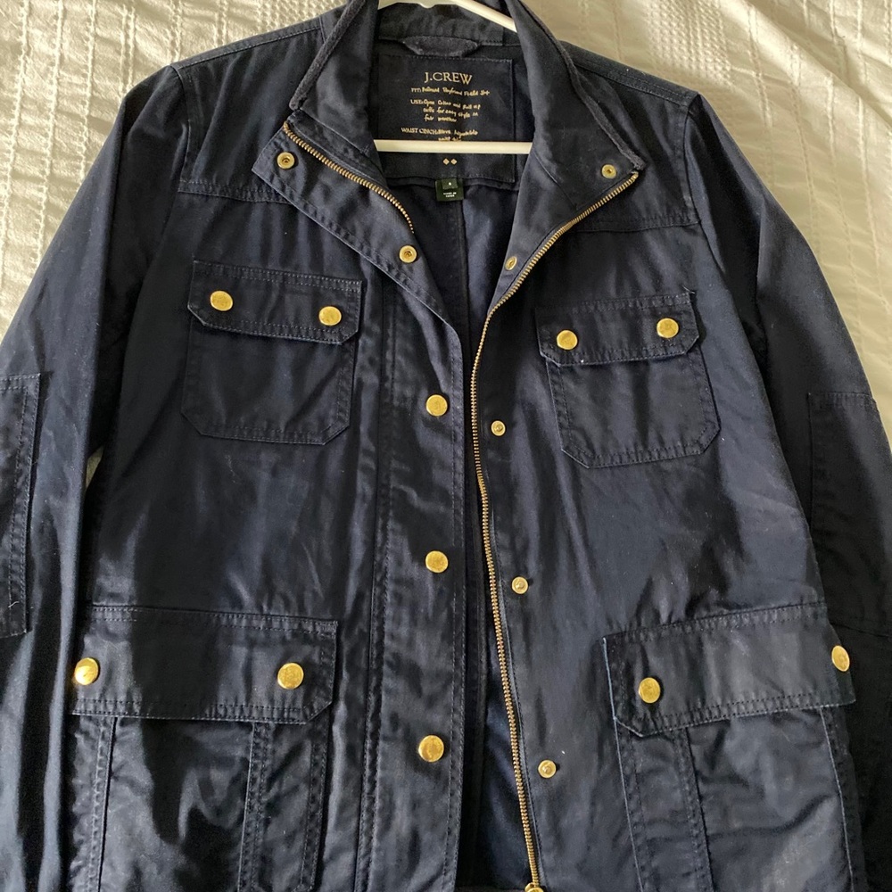Jcrew boyfriend field jacket - navy